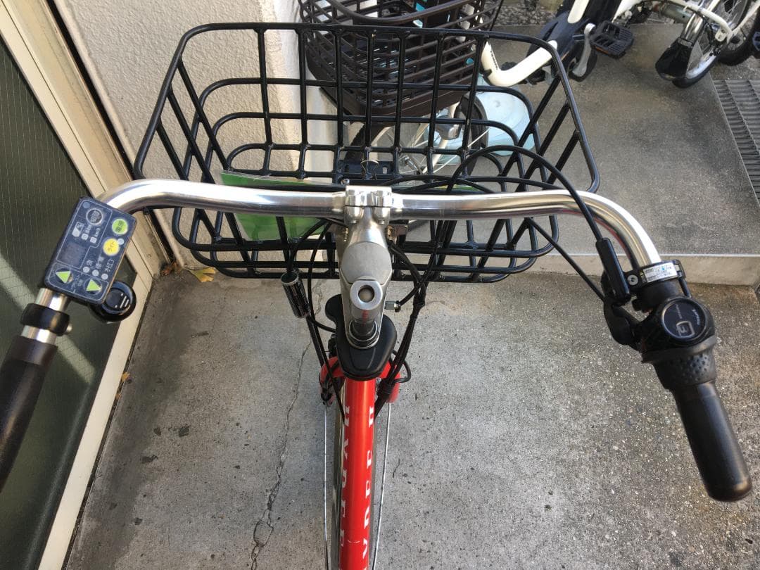 地域限定送料無料　ハイディツー　12,3AH　子供乗せ　赤　神戸市　電動自転車