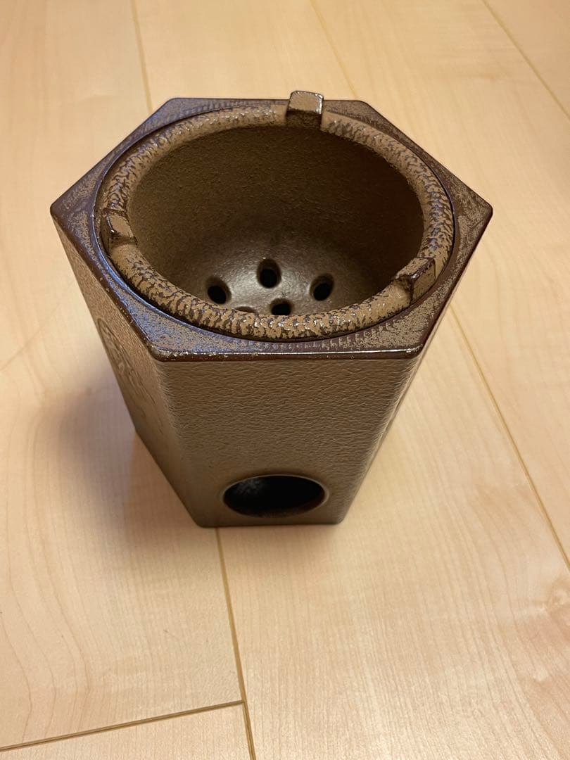 鋳鉄製茶道具 六角形 火鉢 涼炉 鉄瓶用 工芸品