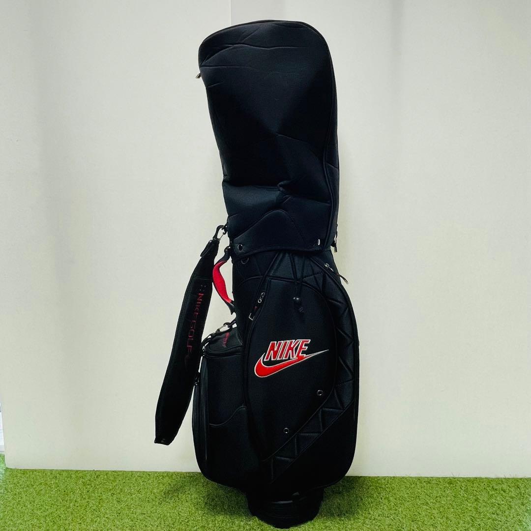 NIKE キャディバッグ ブラック/レッド ゴルフ 黒色