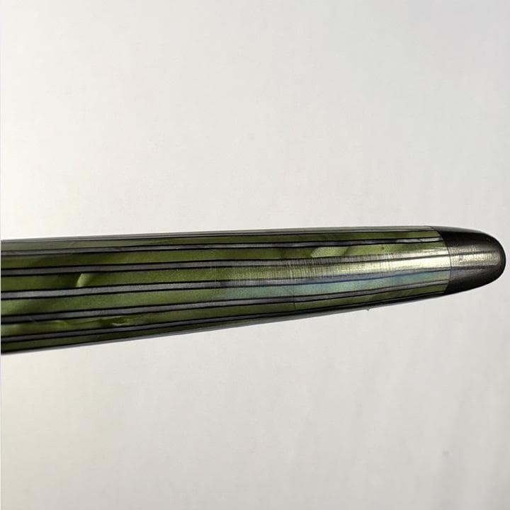 [美品] 加藤製作所 セルロイド 万年筆 FF GNストライプ