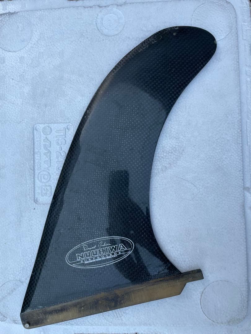 ヒロキ　NUUHIWA 青色 ロングボード フラワー柄 シングルフィン付き