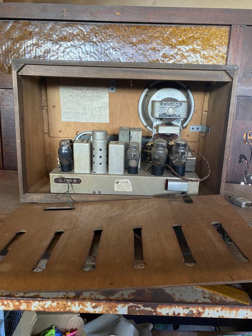 日本コロムビア製 Columbia 真空管ラジオ RA-63 通電確認済み