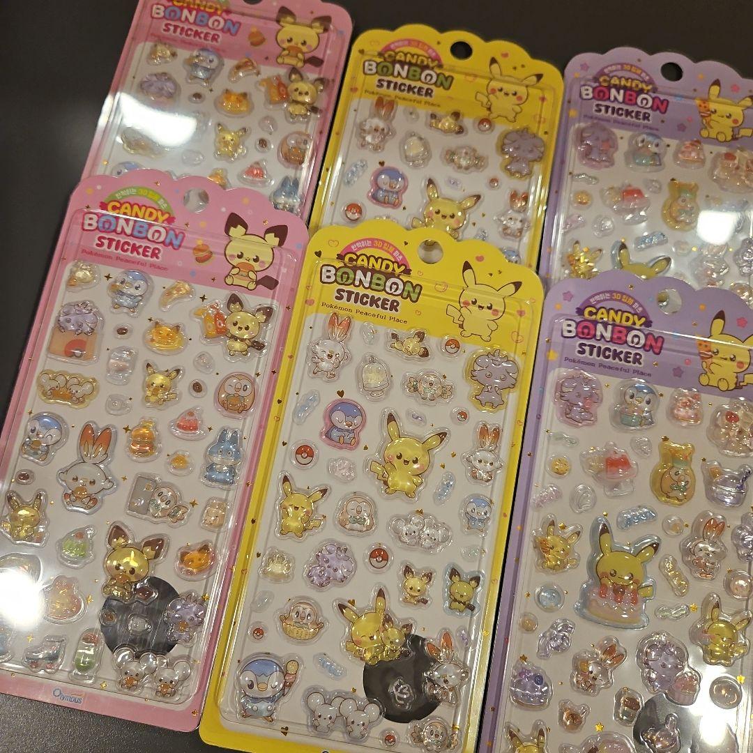 8枚 ポケモン　ボンボンドロップ シール　韓国限定　正規品