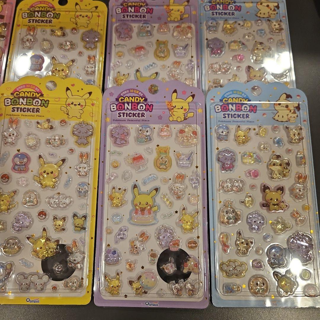 8枚 ポケモン　ボンボンドロップ シール　韓国限定　正規品