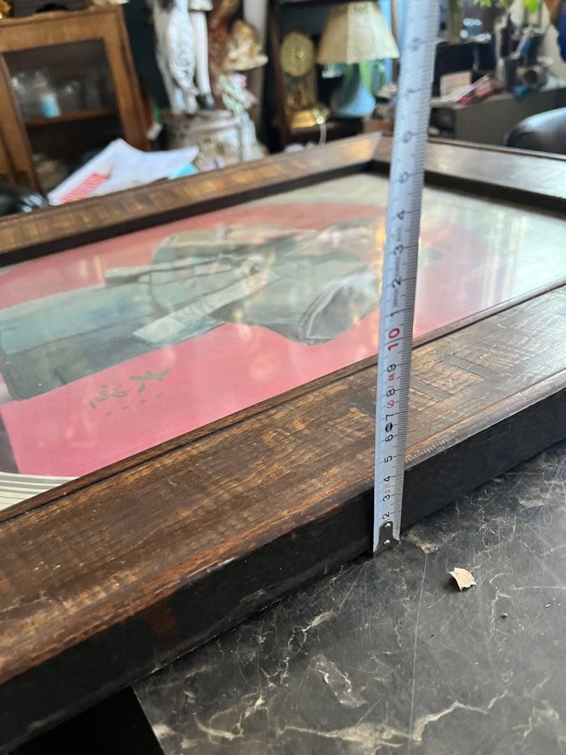 御所人形ポスター、額入り御所人形絵、絵画、昭和レトロ額入りポスター 昭和レトロ額