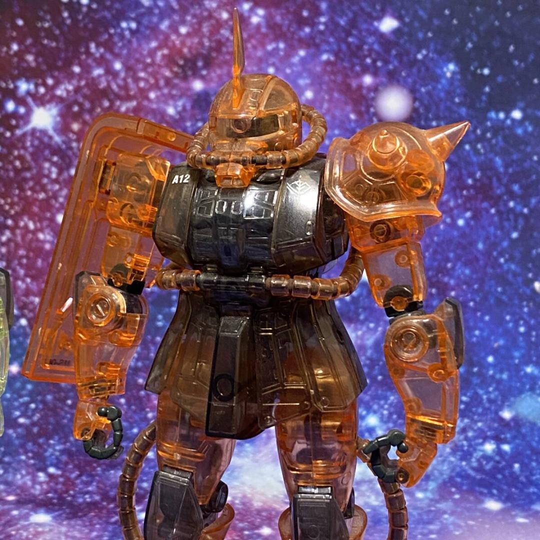 MG 1/100 量産型ザク シャア専用ザク クリスタルバージョン 完成品