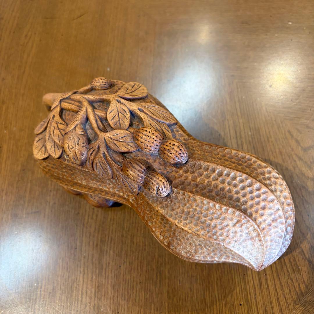 落花生 木彫り 小物入れ 古美術 中国美術