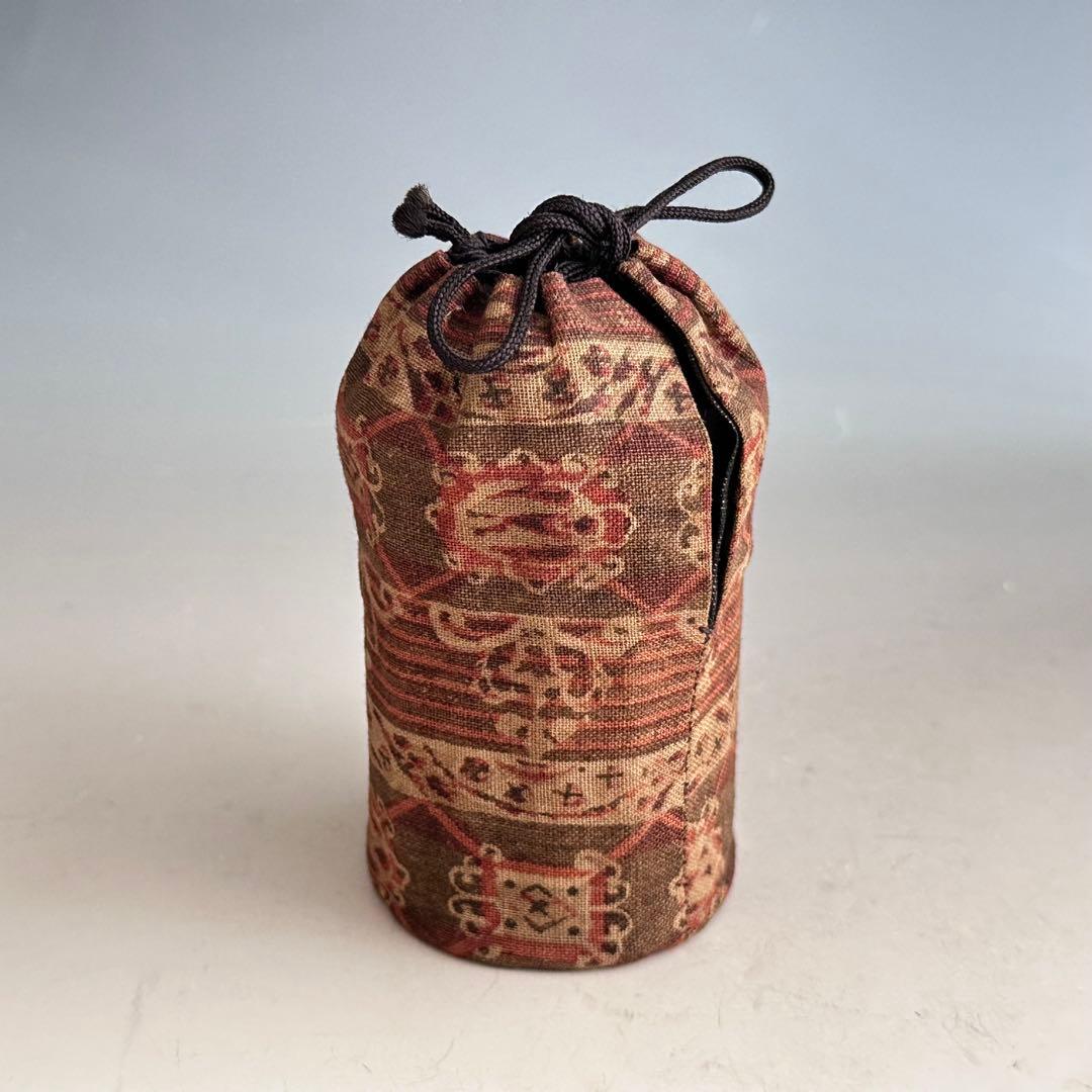 煎茶道具　唐物　点同　古錫　輪花形　茶心壷　茶入　仕服　古作　骨董　古玩