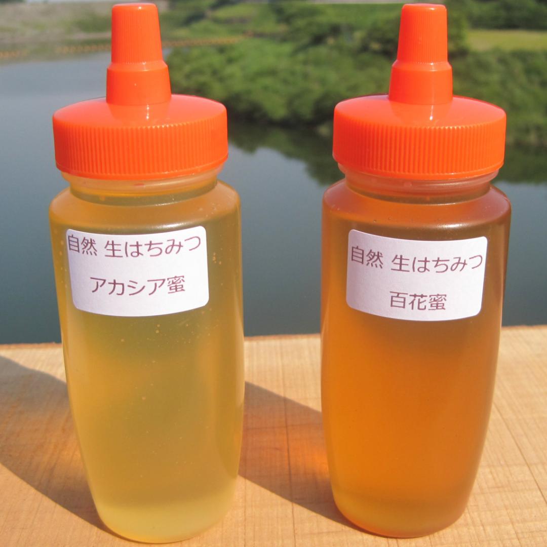 ☸️アカシア蜂蜜５本&百花蜜５本　国産 生はちみつ　非加熱ハチミツ