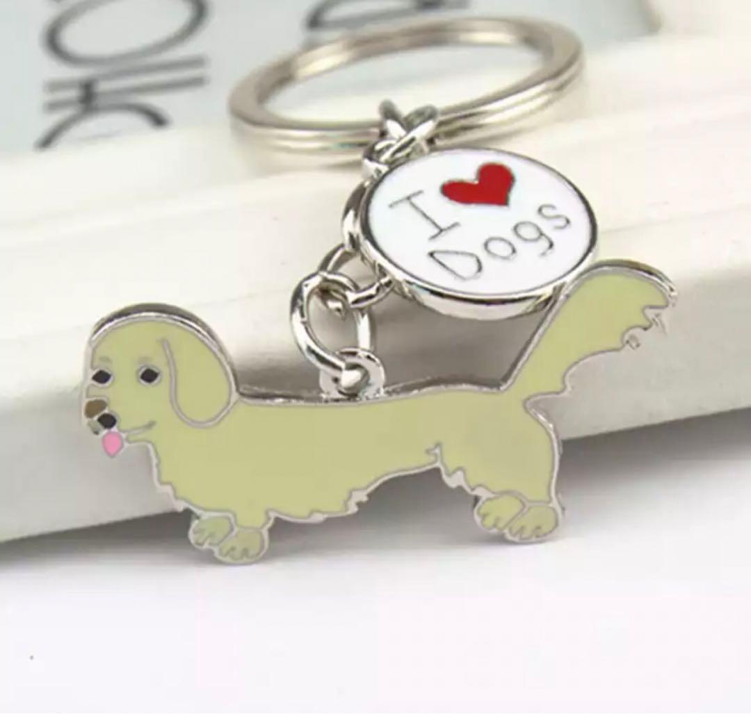 犬 ダックスフンド チャーム レディース キーホルダー  ダックス アクセサリー