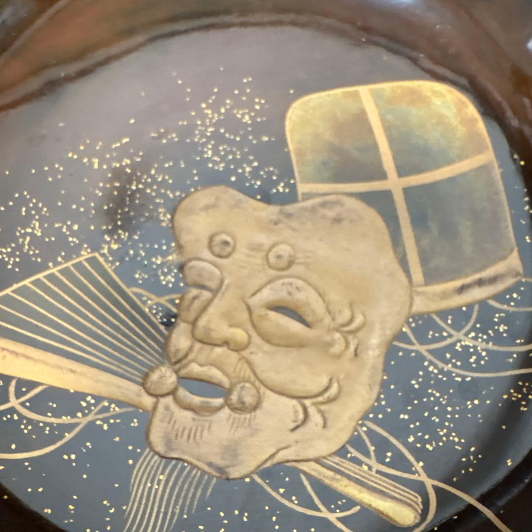 加賀漆器 蒔絵 鶴 翁 鈴 漆器 椀 茶道具 茶器 時代物