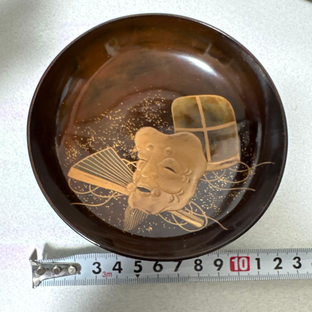 加賀漆器 蒔絵 鶴 翁 鈴 漆器 椀 茶道具 茶器 時代物