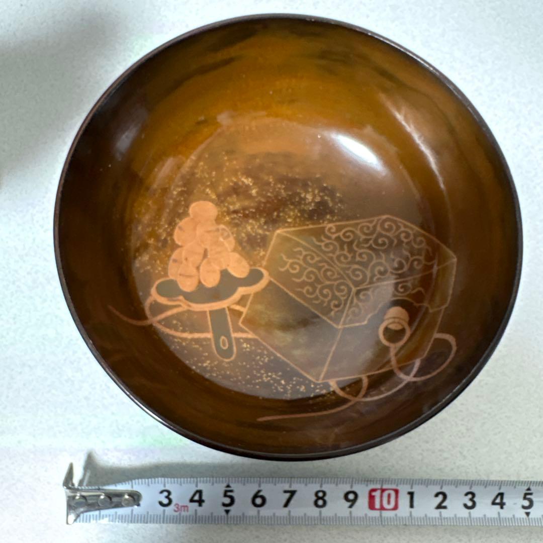 加賀漆器 蒔絵 鶴 翁 鈴 漆器 椀 茶道具 茶器 時代物