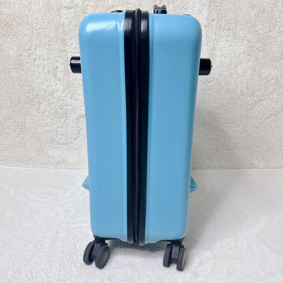 子供が乗れるキャリーケース スーツケース クッション ベルト 旅行 ブルー