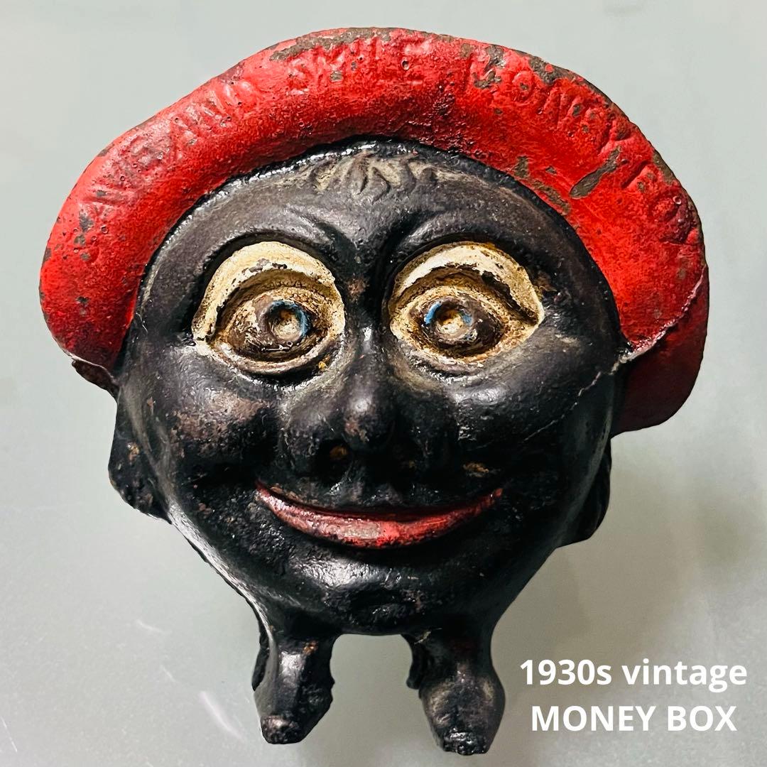 30s vintage MONEY BOX SAVE AND SMILE 貯金箱