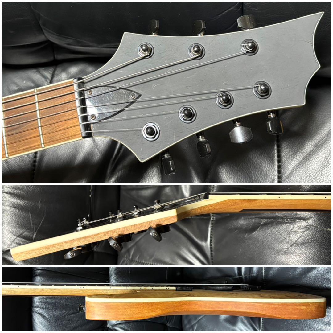 7弦 ギター 木目 ストラト 音出し確認済 メタル ラウド ロック Djent