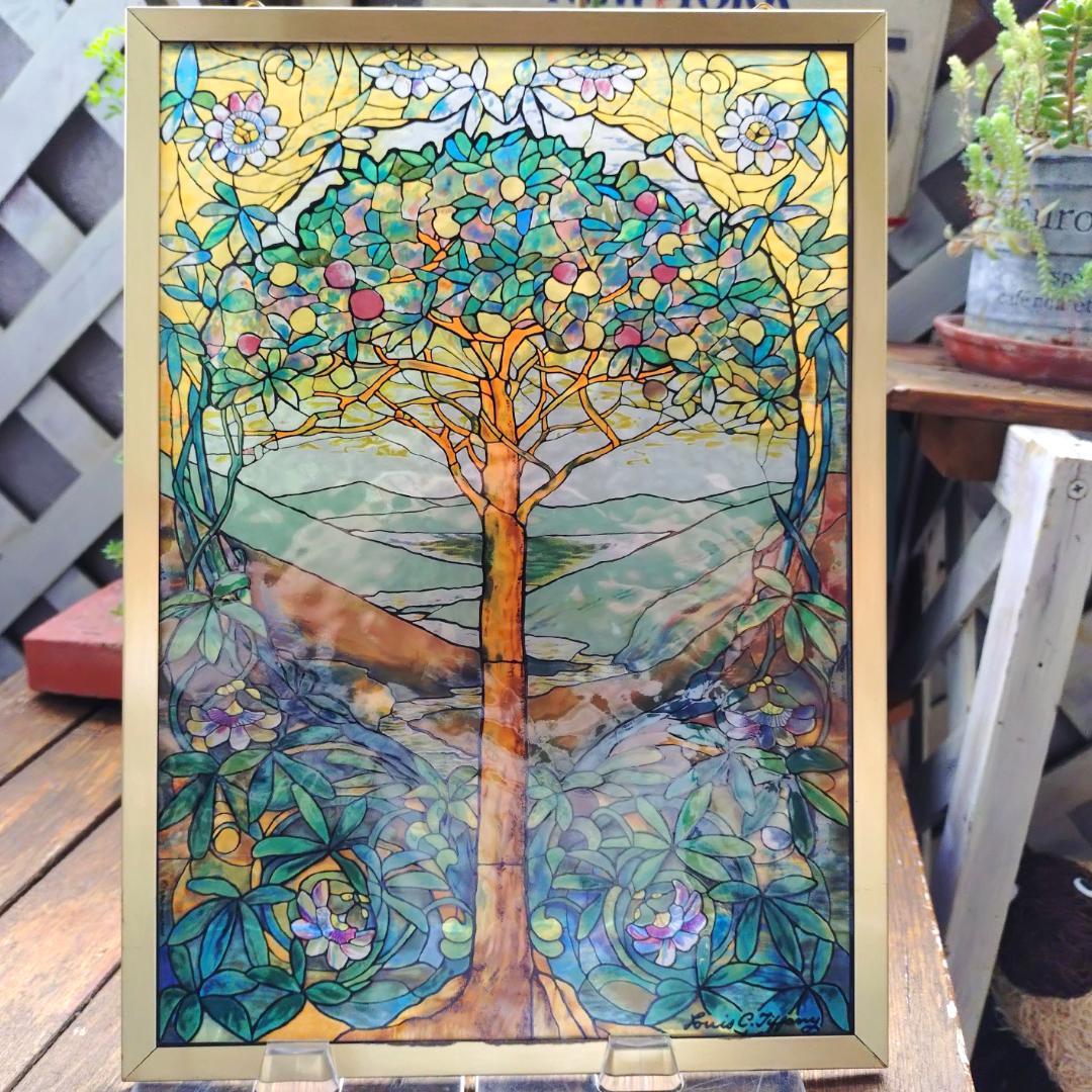 ルイスCティファニー ステンドグラスTree of Lifeグラスマスターズ社
