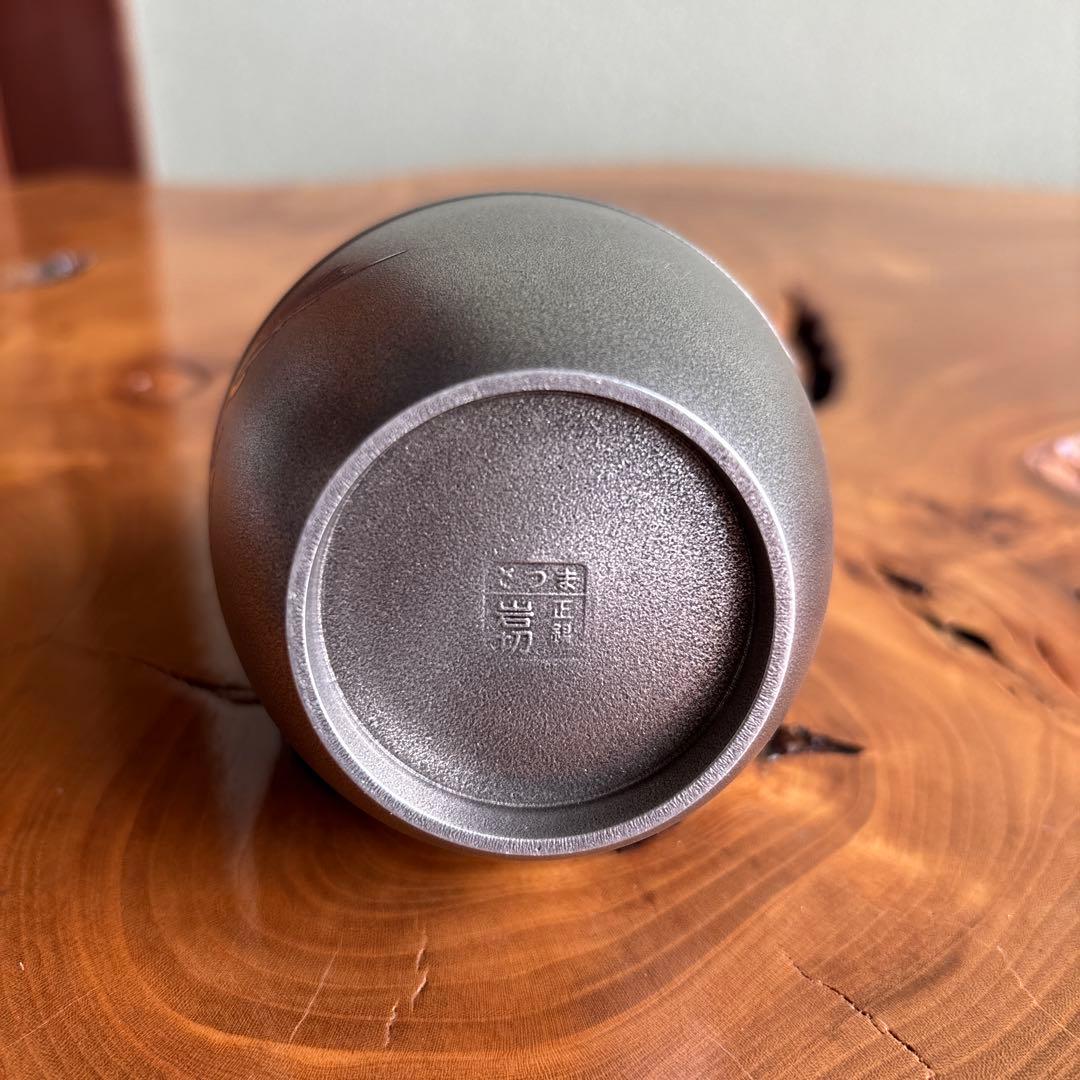 薩摩錫器 登六作 茶入 茶道具 共箱