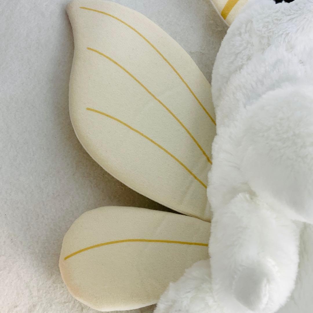 ふわふわモスちゃん　BIGぬいぐるみ　シロモ　カイコガ　白　ホワイト