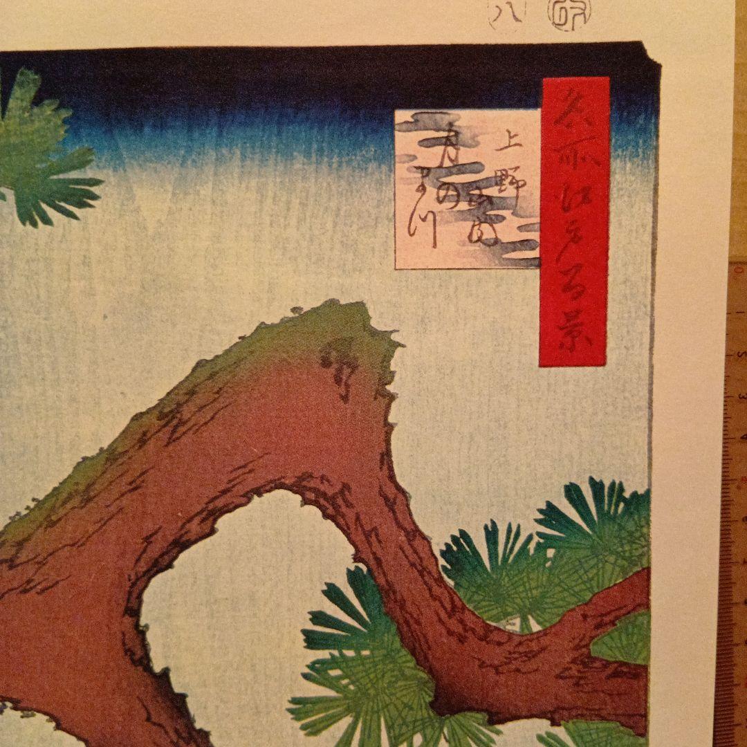 上野山内　月の松　東京台東区　歌川広重　江戸百景 レトロ　浮世絵　印刷物 風景
