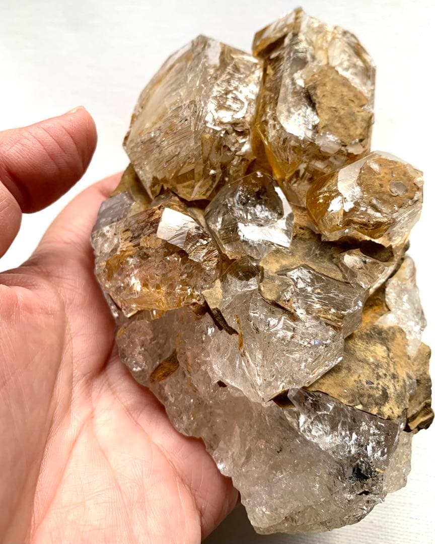 ダイヤモンド系骸骨水晶-16/スケルタルクォーツ/マルチクラスター