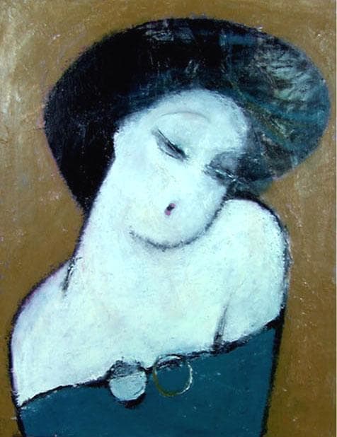 油絵 菅家令子 絵 絵画 インテリア F8-42023 人物 女性像