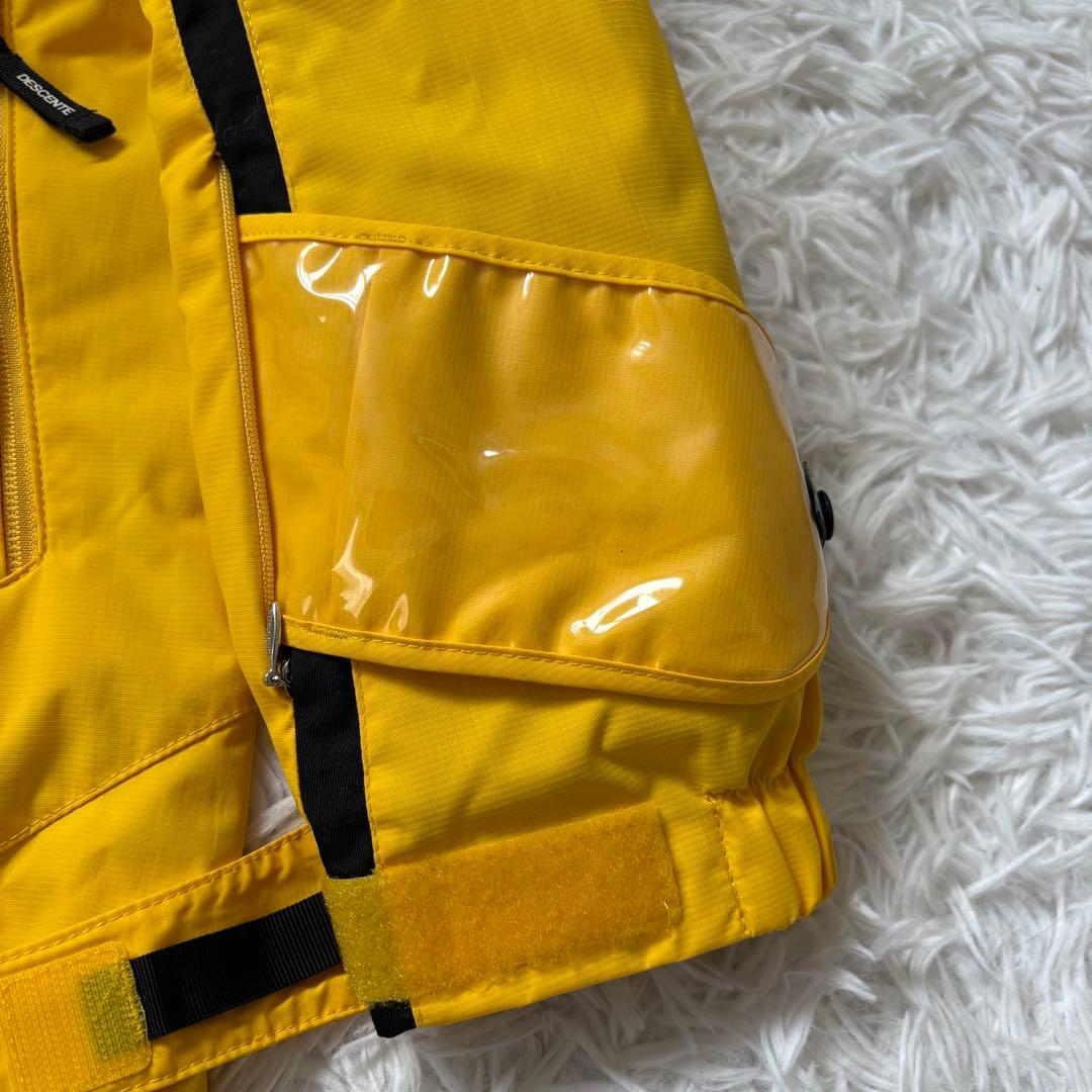 DESCENTEデサント　メンズスキーウェア上下　M イエロー　グレー