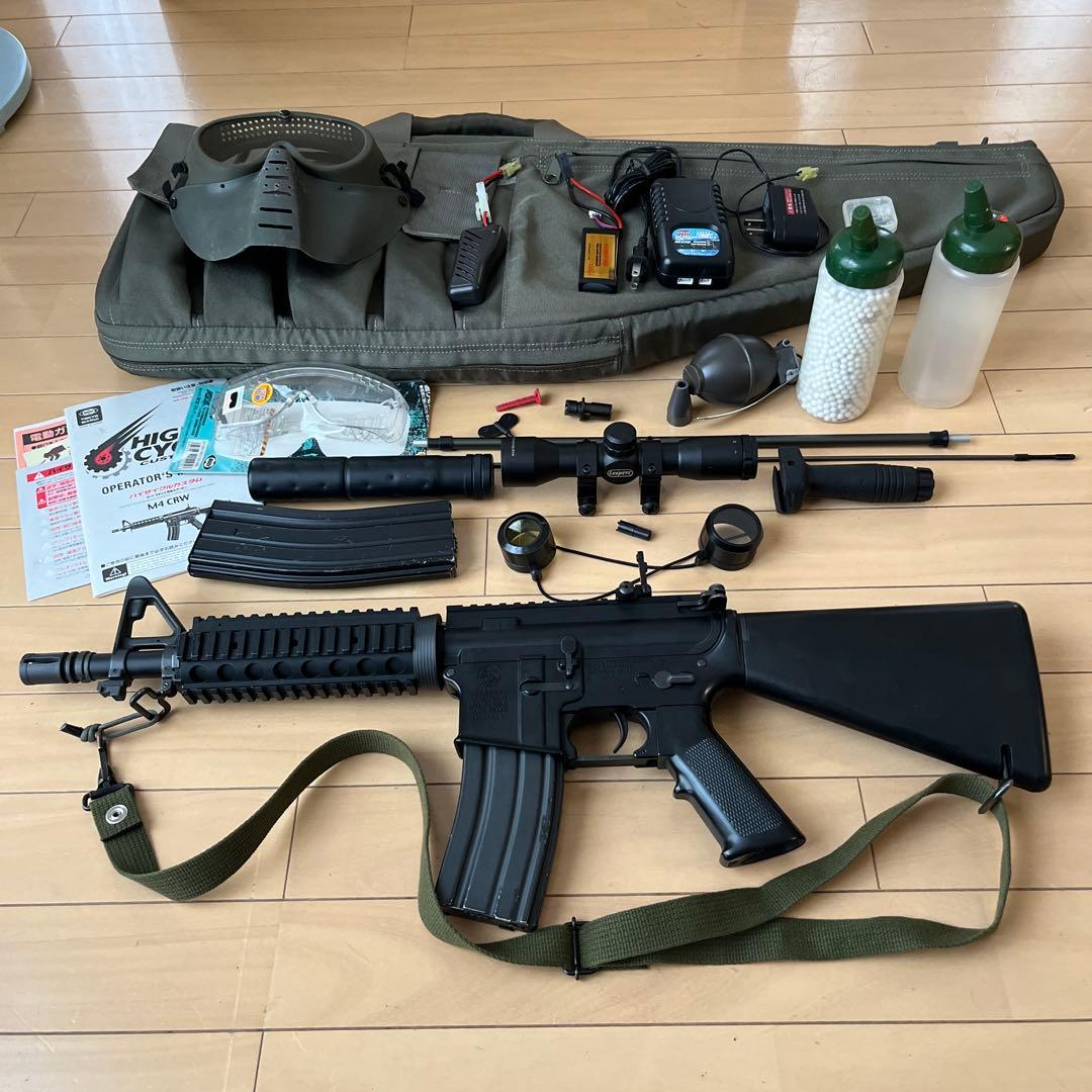 東京マルイM4 CRW HIGH CYCLE電動ガン 収納バックセットおまけ付