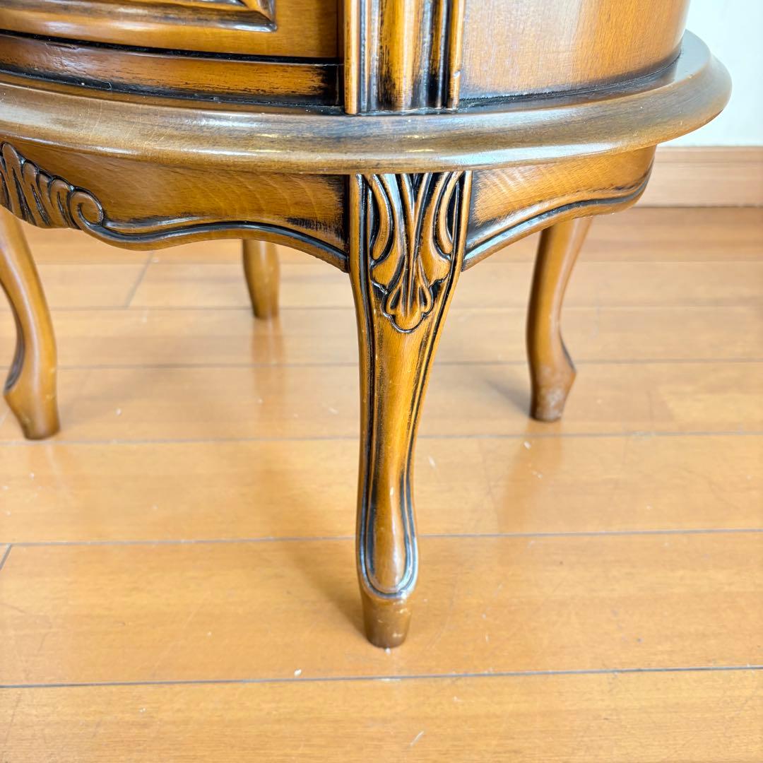 【美品・匿名配送】アンティーク調 猫脚 キャビネット 4段 チェスト コンソール