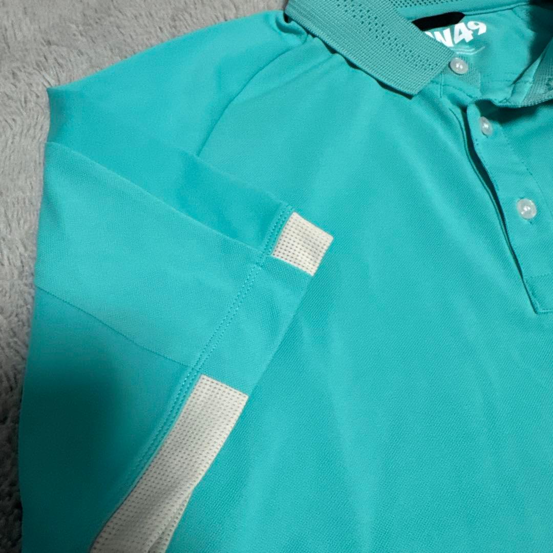 TFW49 ターコイズ ゴルフポロシャツ 極美品