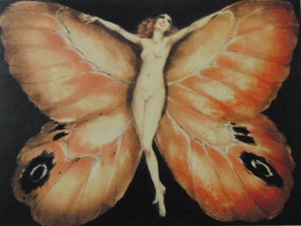 ルイ・イカール限定版・アールデコ・つばさ、希少な額装用画集より、新品高級額装付