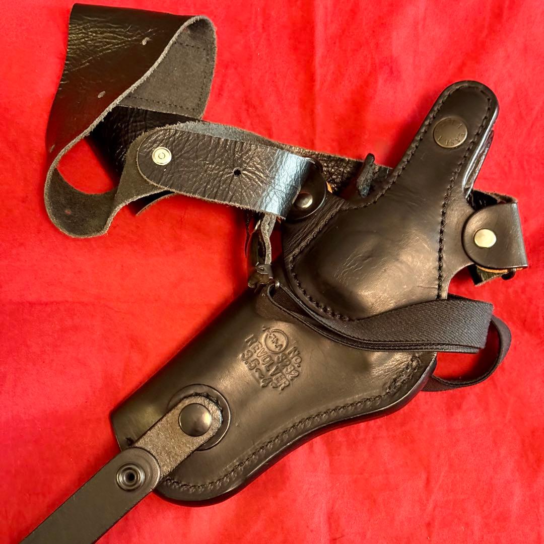 整備済 革製 リボルバー用 ショルダーホルスター 3.5 〜 4inch用