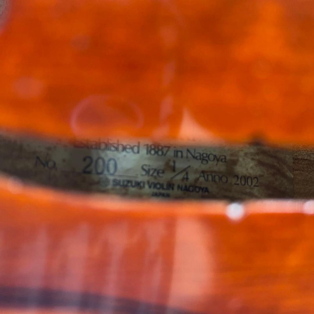 【弦新品】SUZUKI バイオリン No.200 1/4 2000年製 スズキ