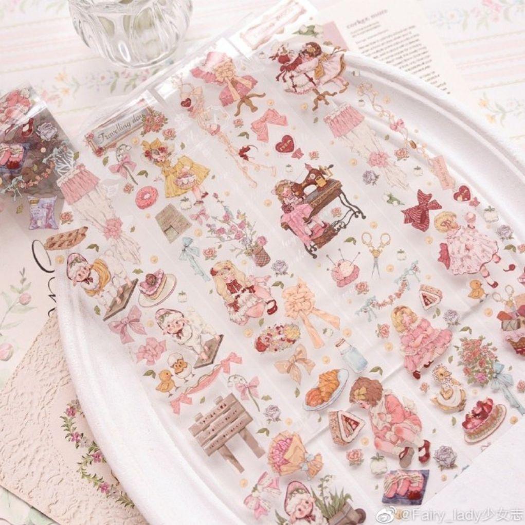 S39＃梦中的野餐(PET)fairylady切り売り海外装飾マステ