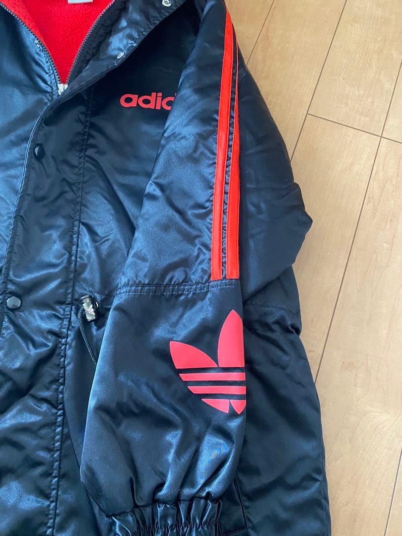 アディダス　ベンチコート　デサント社　ヴィンテージ　90's 美品　MLサイズ