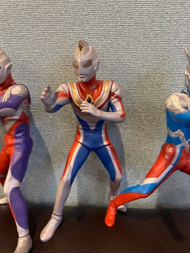 【発光ギミック付】ウルトラヒーロー ソフビフィギュア 6体セット（昔のガチャ品）