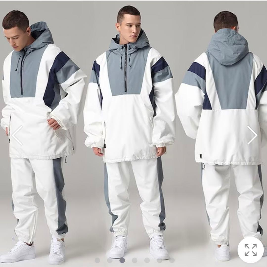 【スノボーウェア上下セット】ホワイト