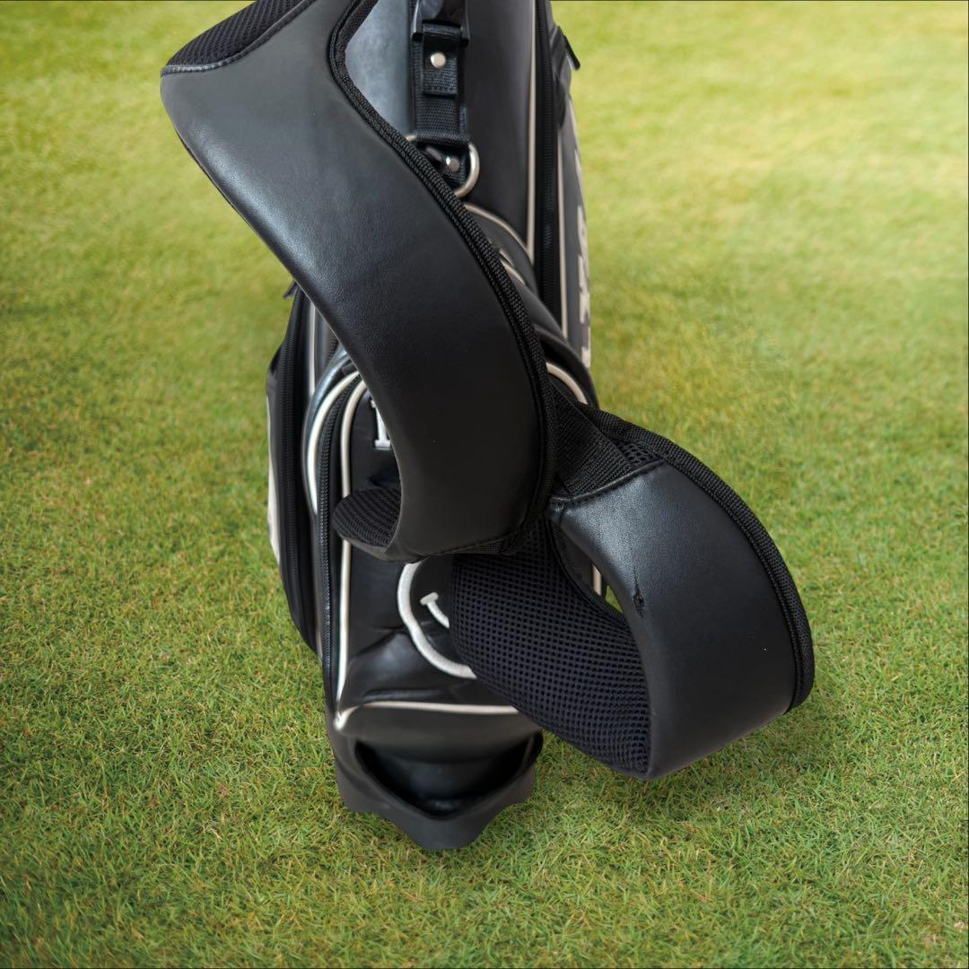 パーリーゲイツ　キャディ バッグ　ショルダー式　スタンド式　軽量　黒　ブラック