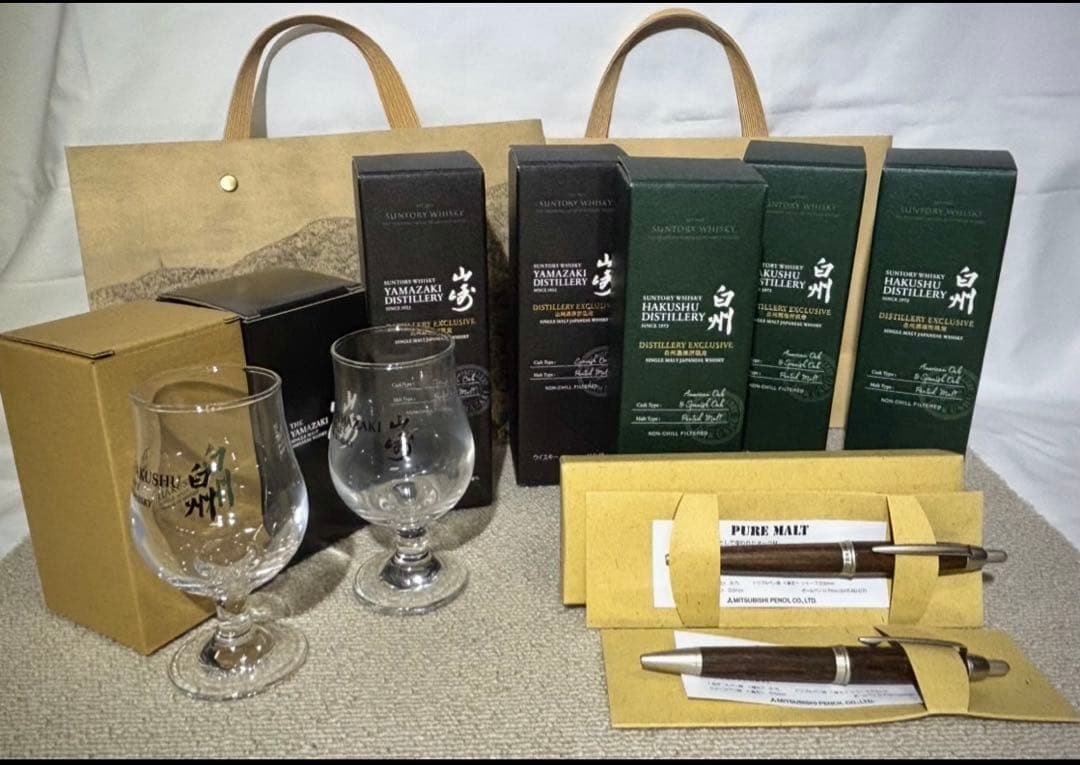 白州 山﨑スパニッシュオーク180ml5本セットグラスなど週末までの値引きです