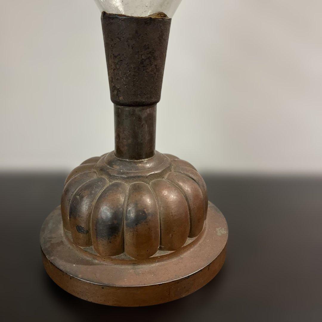 ガラス　エンボス　オイルランプ　フリルホヤ　送料無料