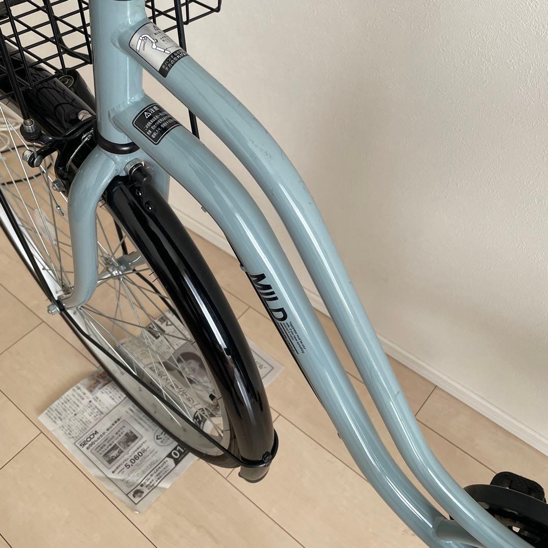 26インチ　自転車 シティサイクル 前カゴ付き