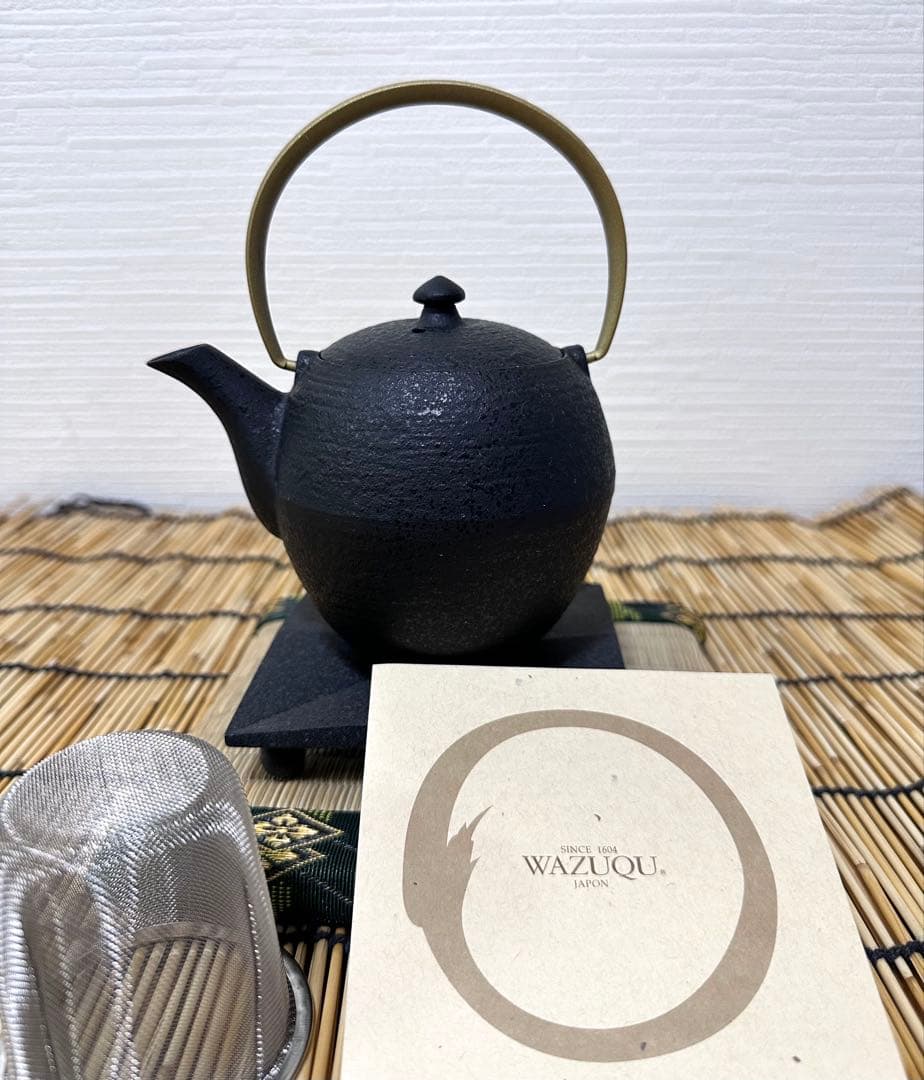 菊地保寿堂 奥山清行デザイン ティーポット まゆss 鉄瓶敷き おりがみ セット