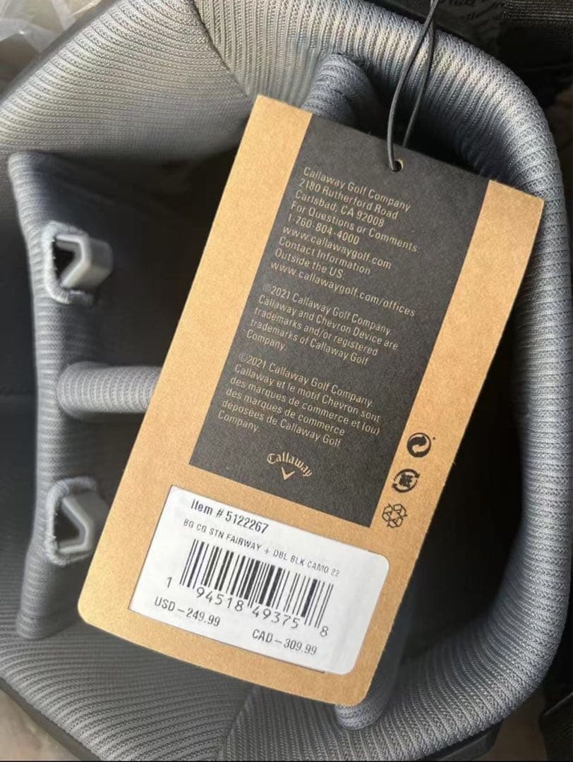 Callaway ゴルフ フェアウェイ プラス スタンドバッグ (ブラック迷彩)