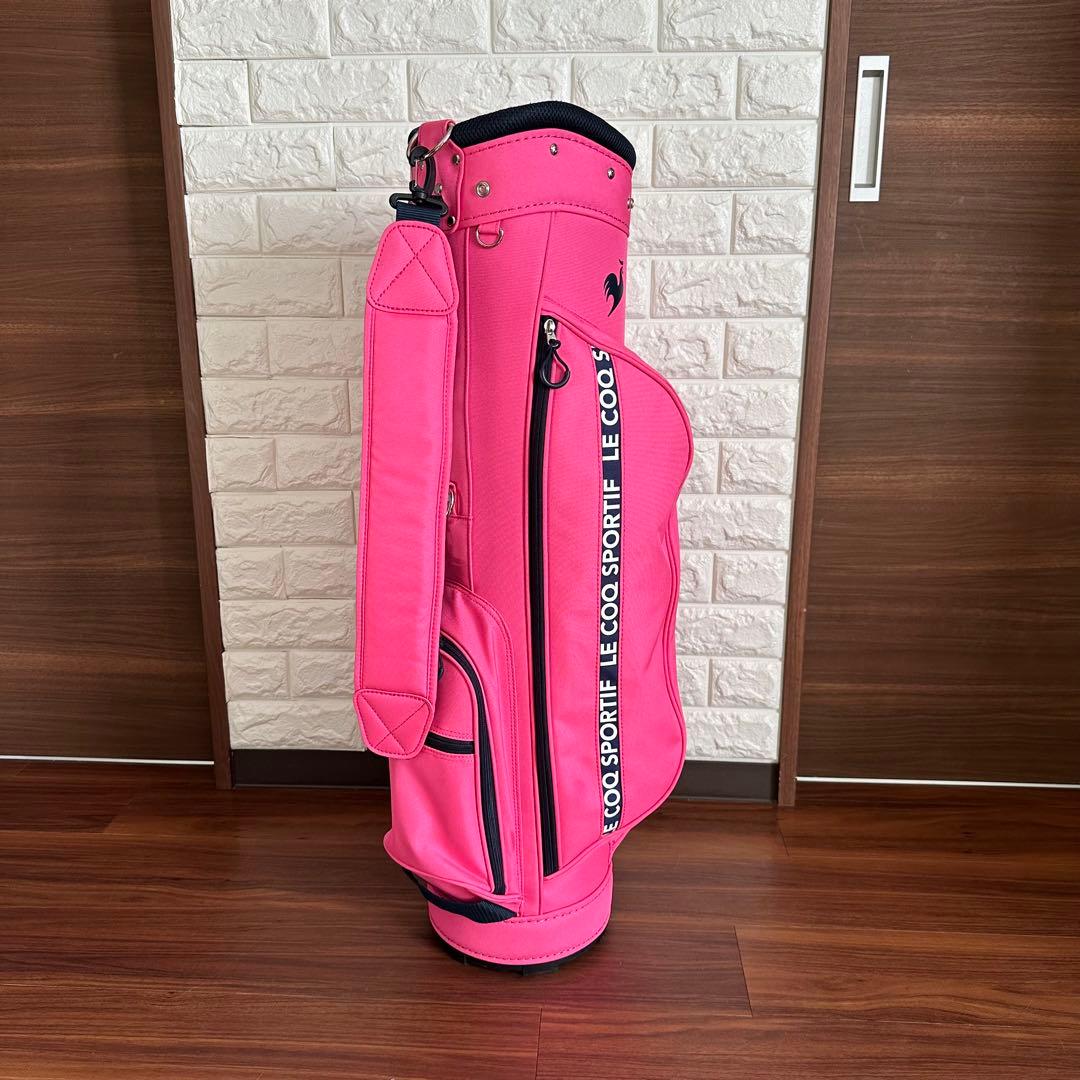 美品 ルコック スポルティフ QQCTJJ05 ピンク キャディバッグ