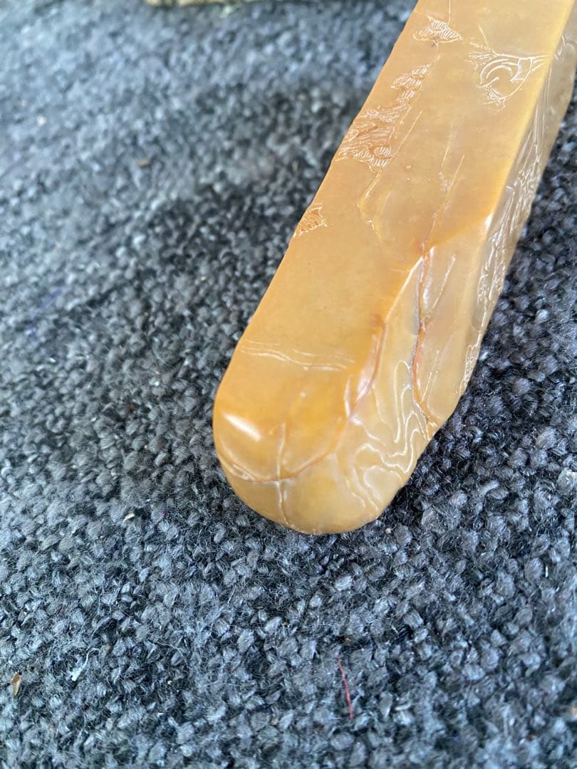 碓下黄・岱下黄　印材　落款印　中国古印材　豪刻 判子　印鑑　印泥　書道　硯　古墨