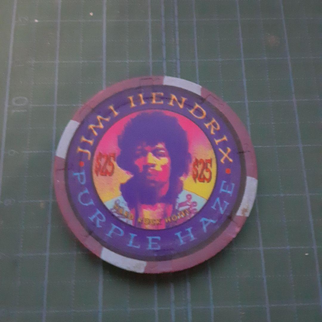 ハードロックカジノ25ドルチップ　　Jimi Hendrix