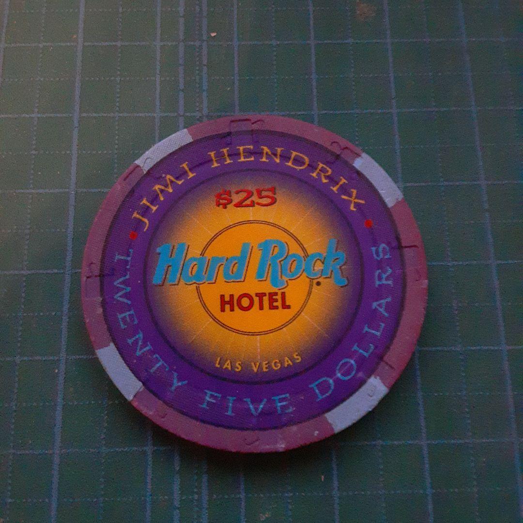 ハードロックカジノ25ドルチップ　　Jimi Hendrix