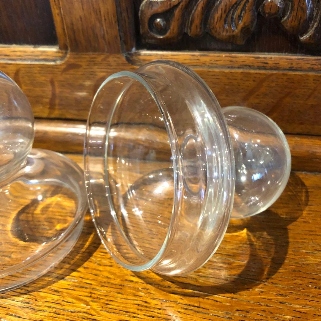 ◆482◆70’ｓ 薬瓶 蓋付き透明ガラス容器まとめて ポッド キャニスター