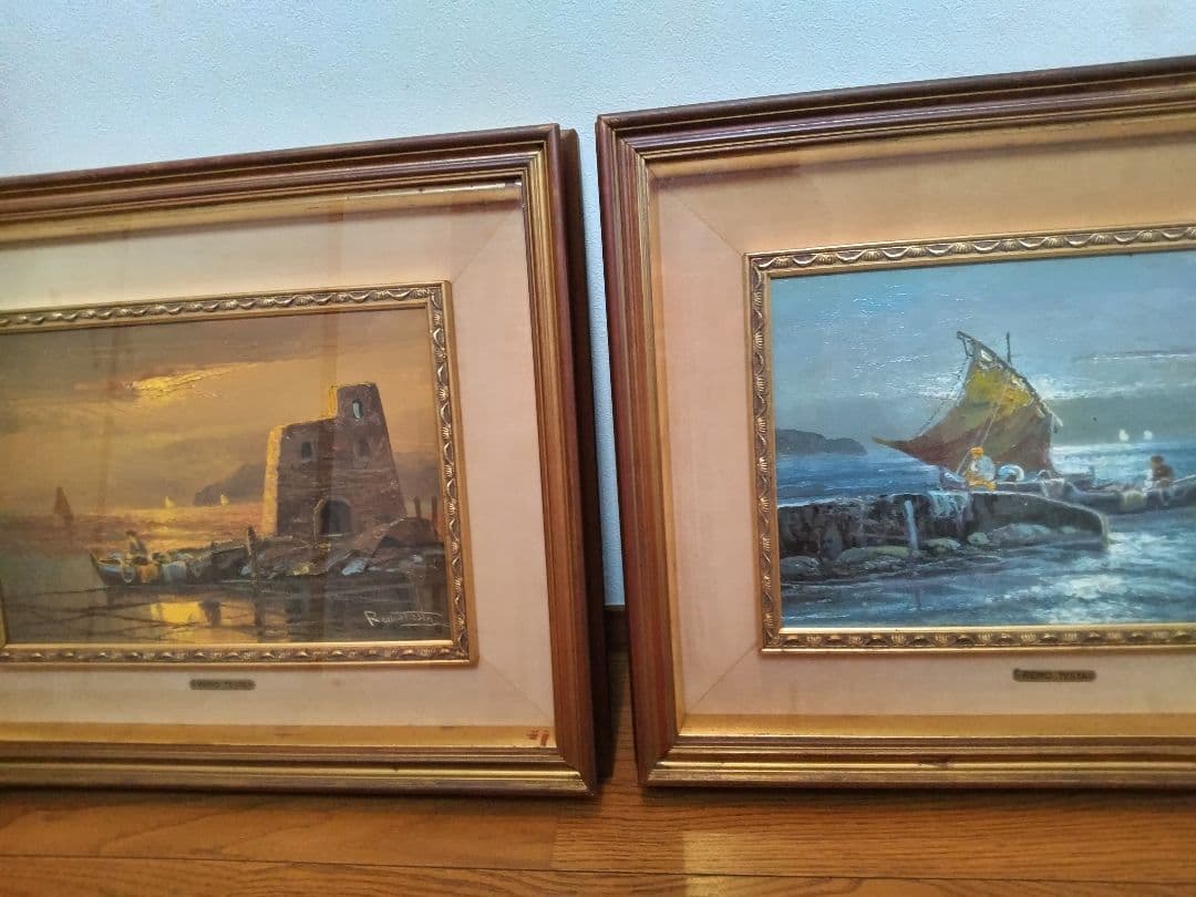 ヴィンテージ イタリア製絵画2点