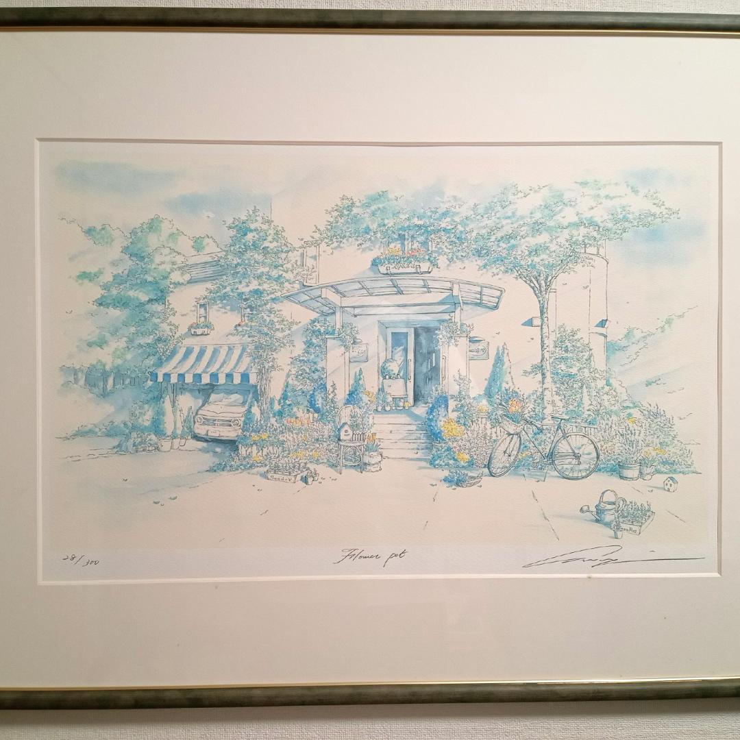 内田新哉 リトグラフ FLOWER POT（フラワー・ポット） 限定28/300